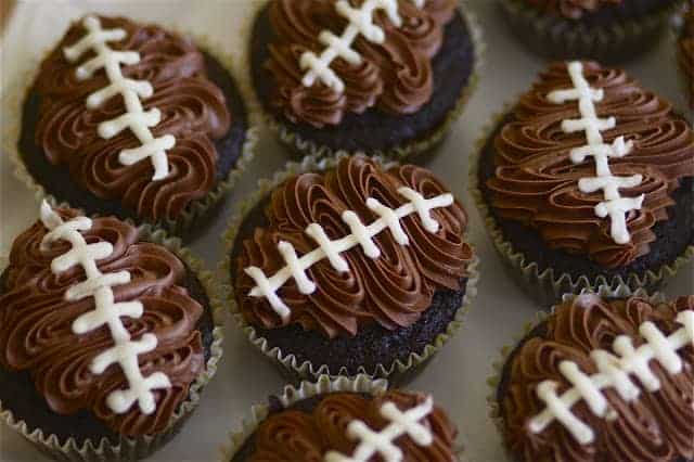 football cupcakes