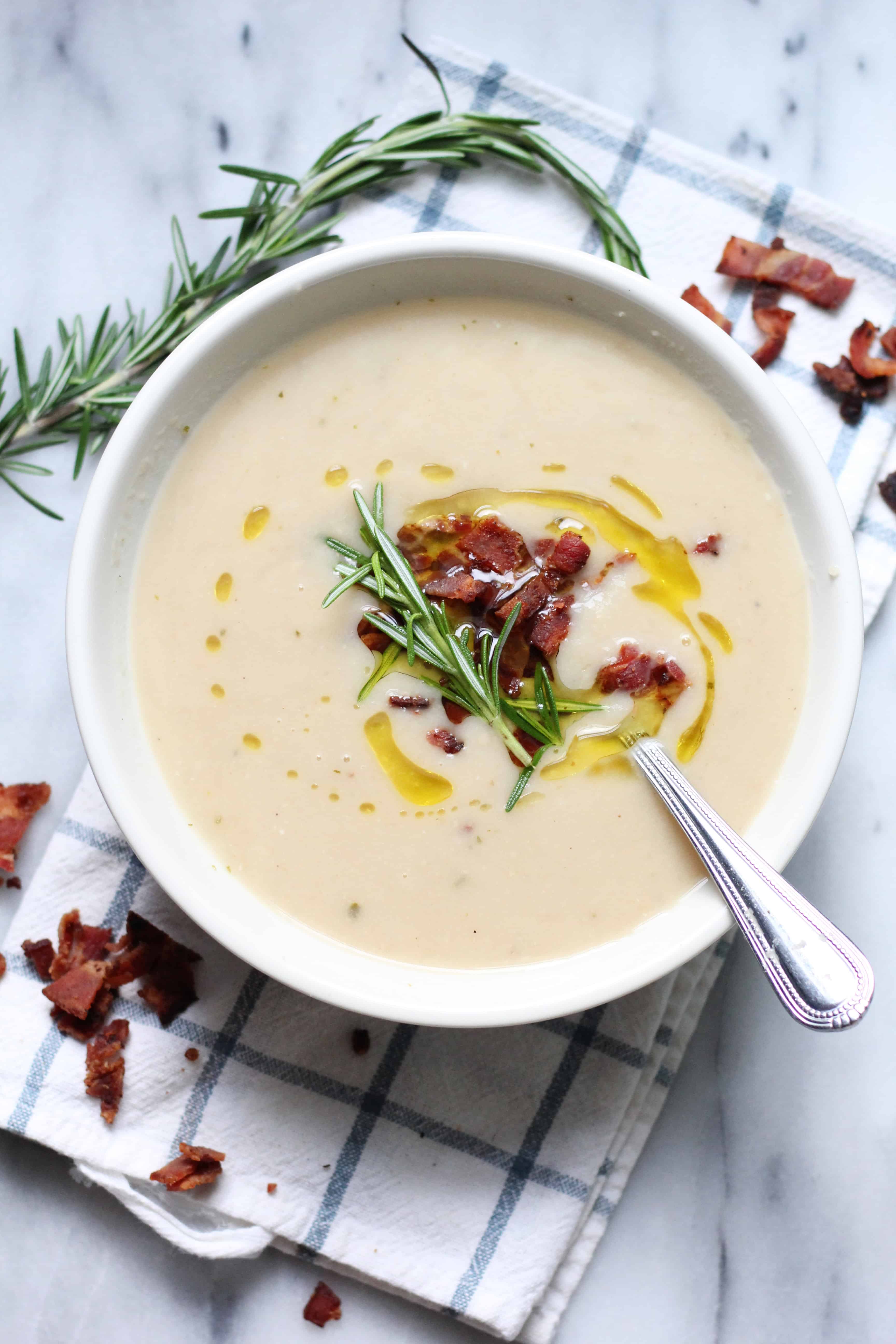 Creamy White Bean Rosemary Soup