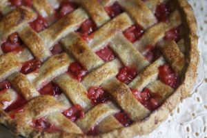 Strawberry-Raspberry Rhubarb Pie