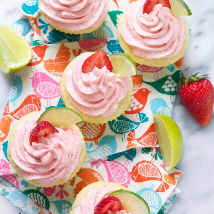 Strawberry Margarita Cupcakes