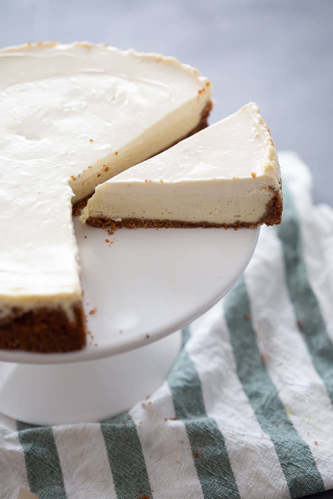 classic cheesecake with sour cream topping