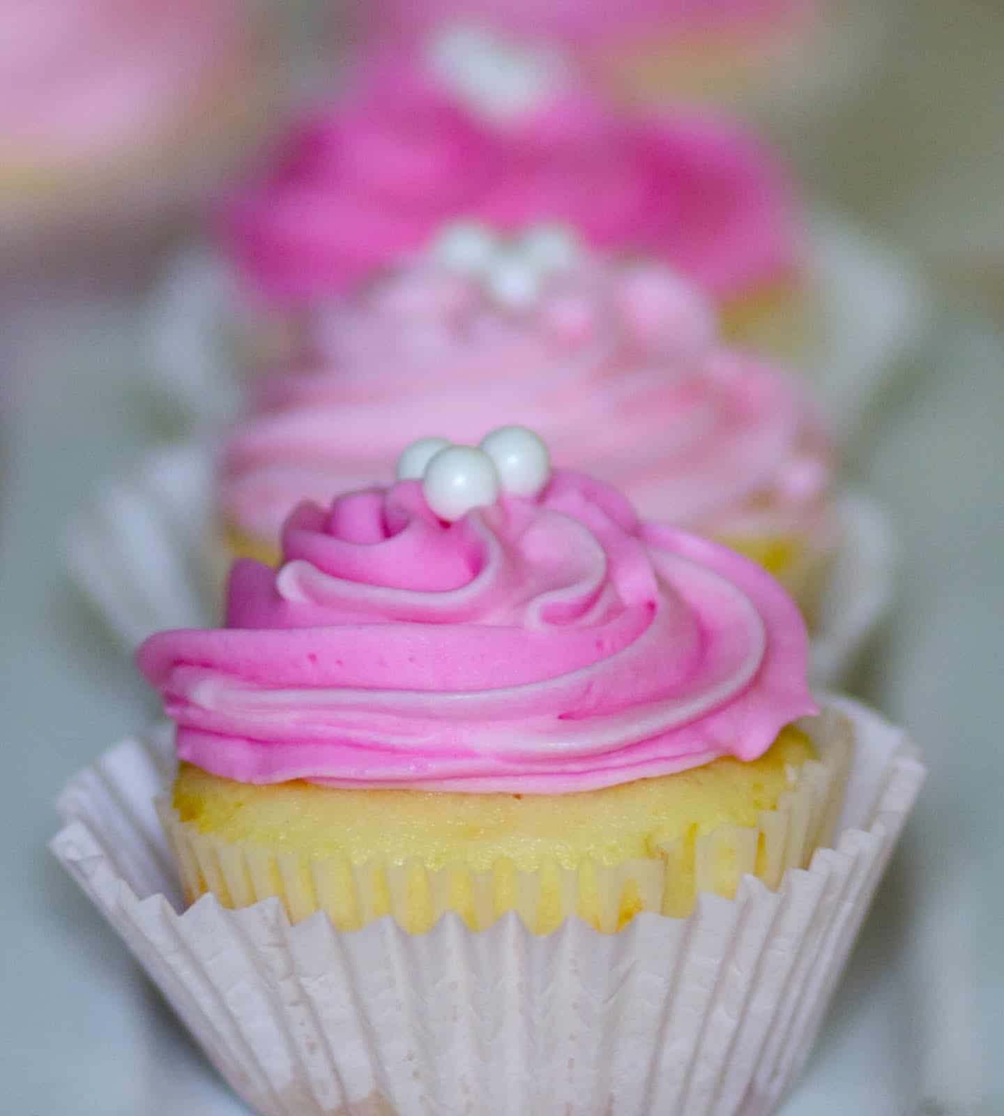 pink baby cupcakes