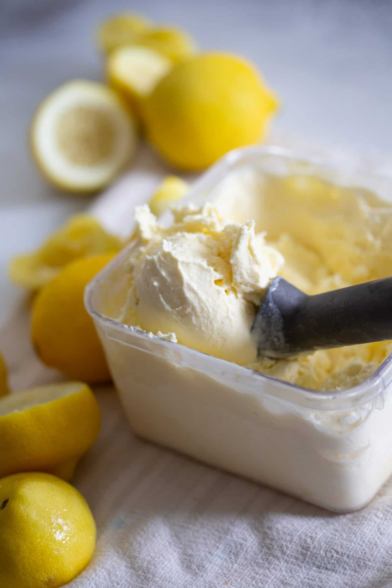 Lemon Ice Cream Recipe The Baker Chick