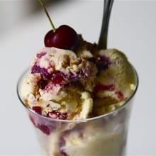 Cherry Amaretto Cheesecake Ice Cream