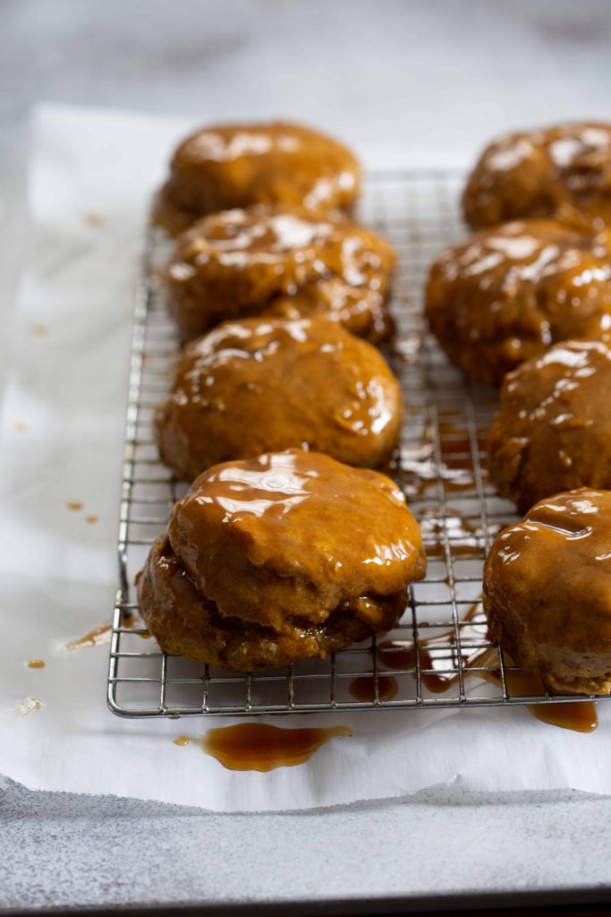 caramel glazed pumpkin scones from alice's tea cup in nyc