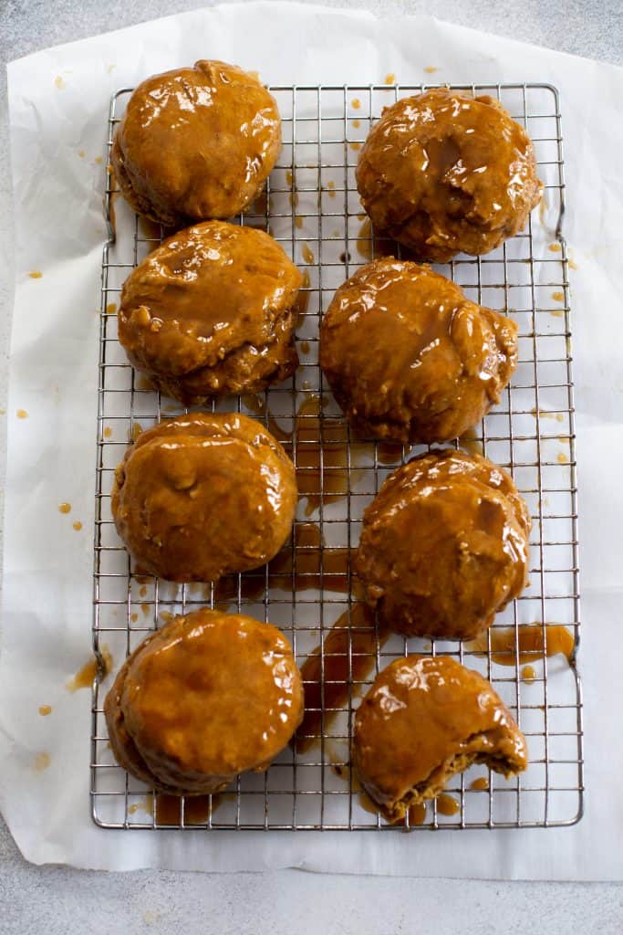 caramel glazed pumpkin scones from alice's tea cup in nyc