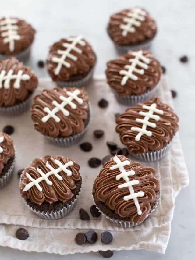 Chocolate Football Cupcakes