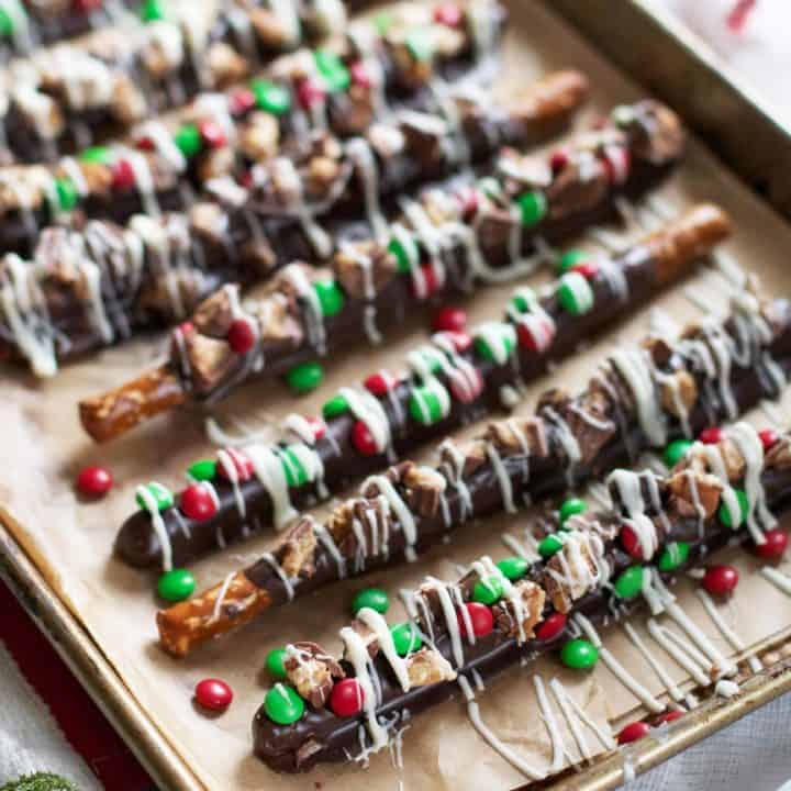 Candy-Covered-Chocolate-Dipped Pretzels