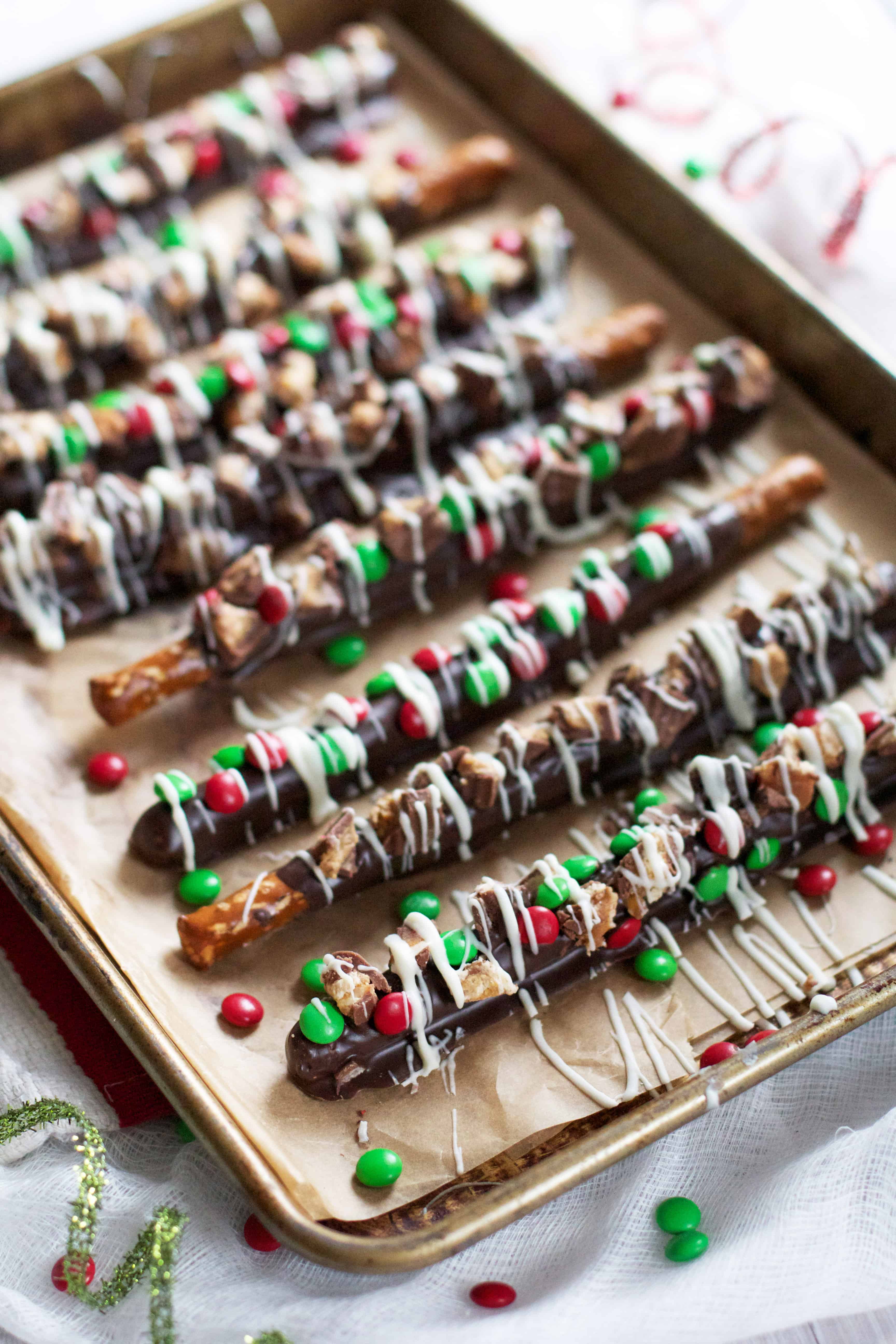 Chocolate Pretzels With Toppings