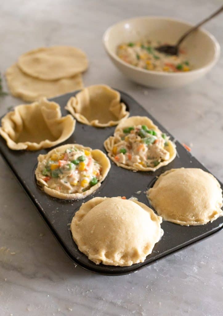 Muffin Tin Chicken Pot Pies - The Baker Chick
