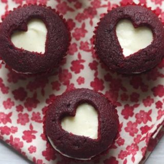 Red Velvet Sweetheart Cupcakes- The Baker Chick