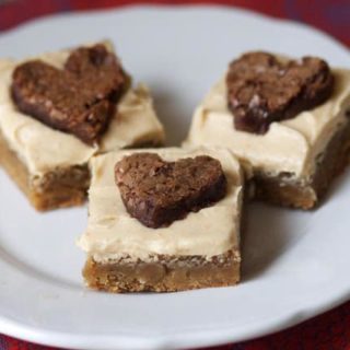 Chocolate Peanut Butter Heart Brownies- The Baker Chick