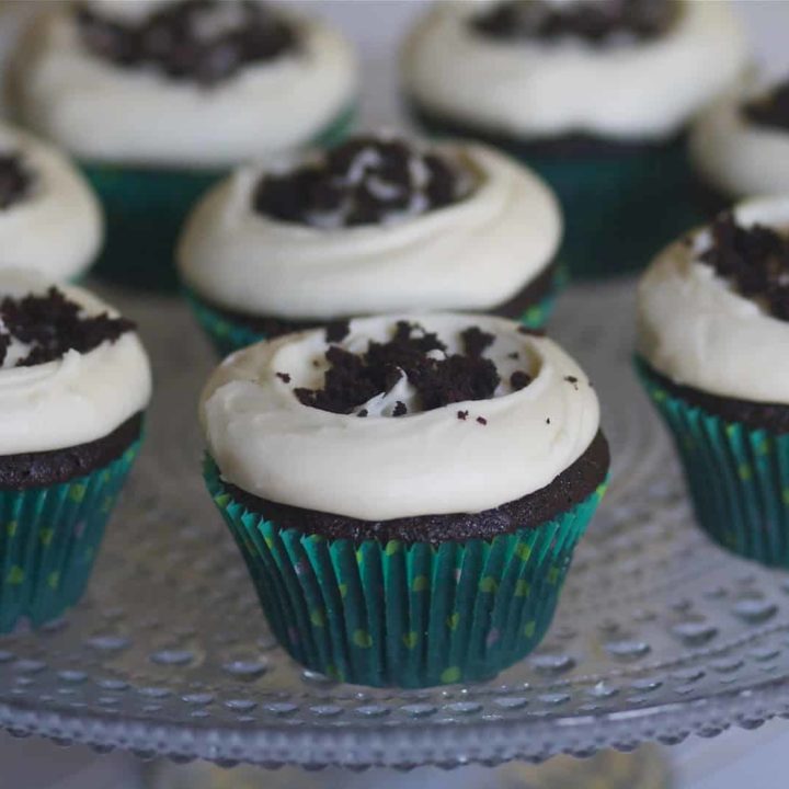 Chocolate Guiniess Cupcakes with Bailey’s Cream Cheese Frosting