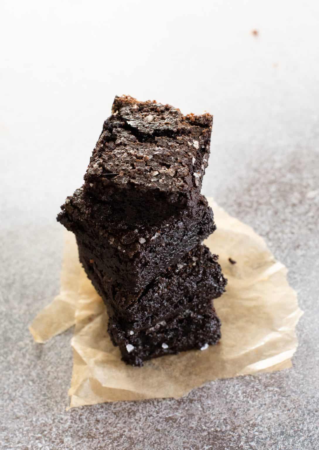 Fudgy Sea Salt Brownies The Baker Chick