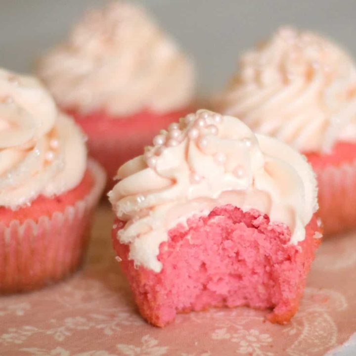 Pink Velvet Cupcakes