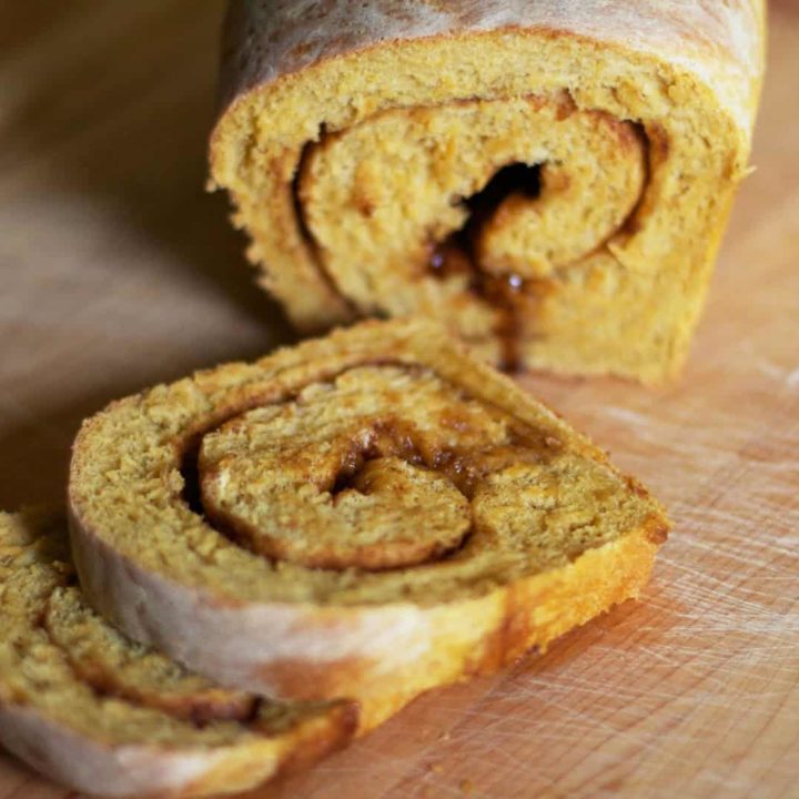 Pumpkin Cinnamon Swirl Bread- The Baker Chick