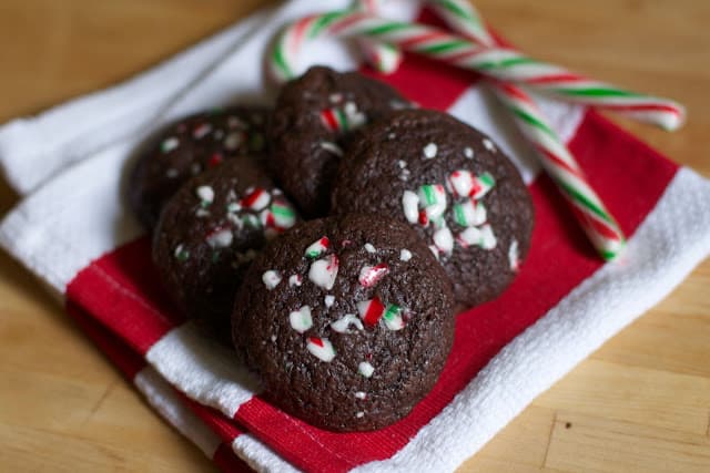 Chewy Chocolate Peppermint Cookies