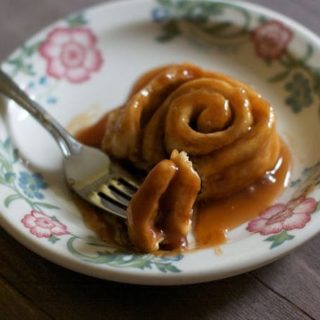 Salted Caramel Sticky Buns- The Baker Chick