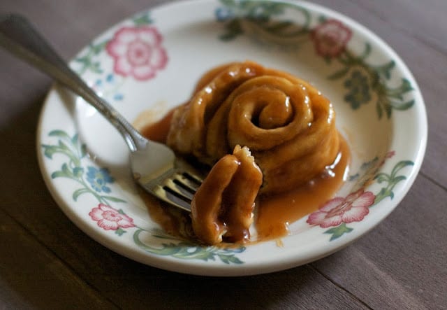 Salted Caramel Sticky Buns- The Baker Chick