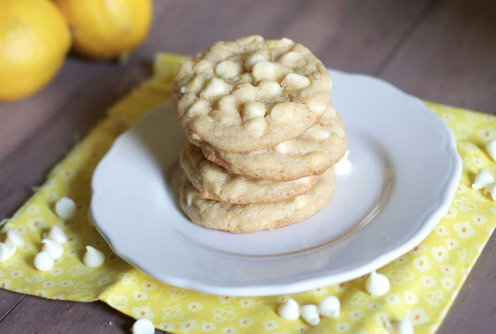 Chewy White Chocolate Lemon Cookies - A Kitchen Addiction