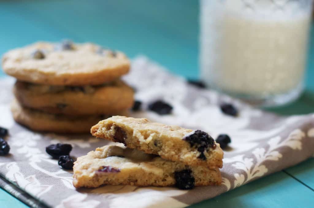 Blueberry & Cream Cookies- The Baker Chick