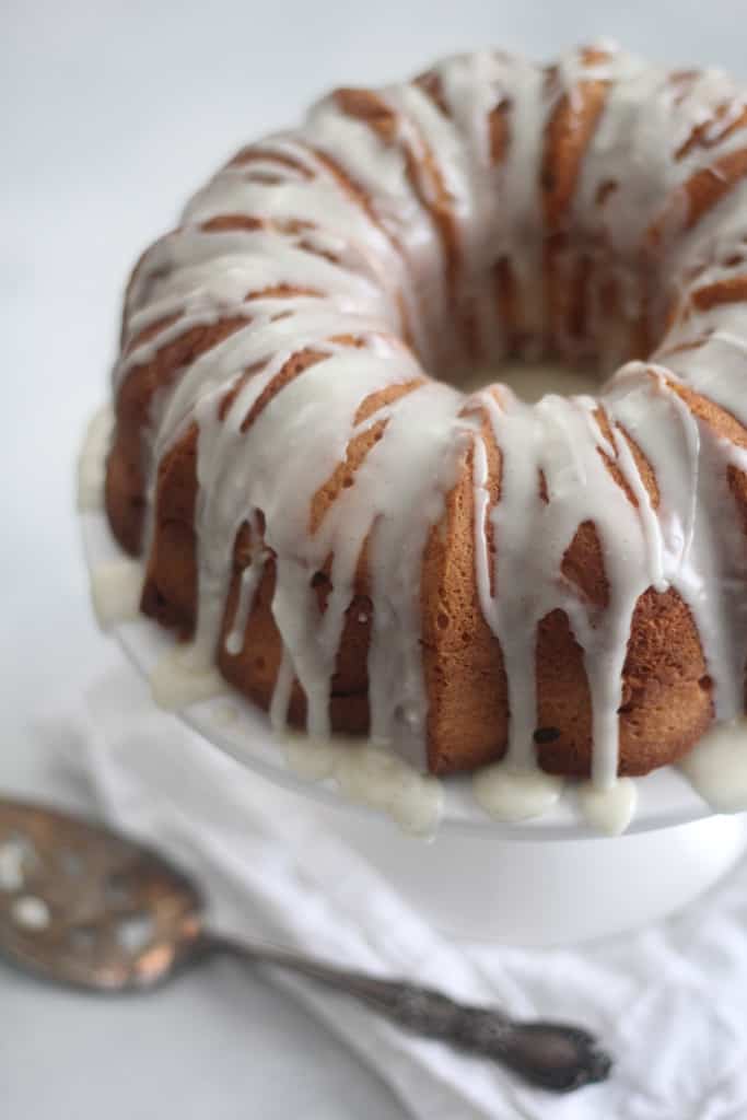 Cream Cheese Pound Cake with Vanilla Bean Glaze