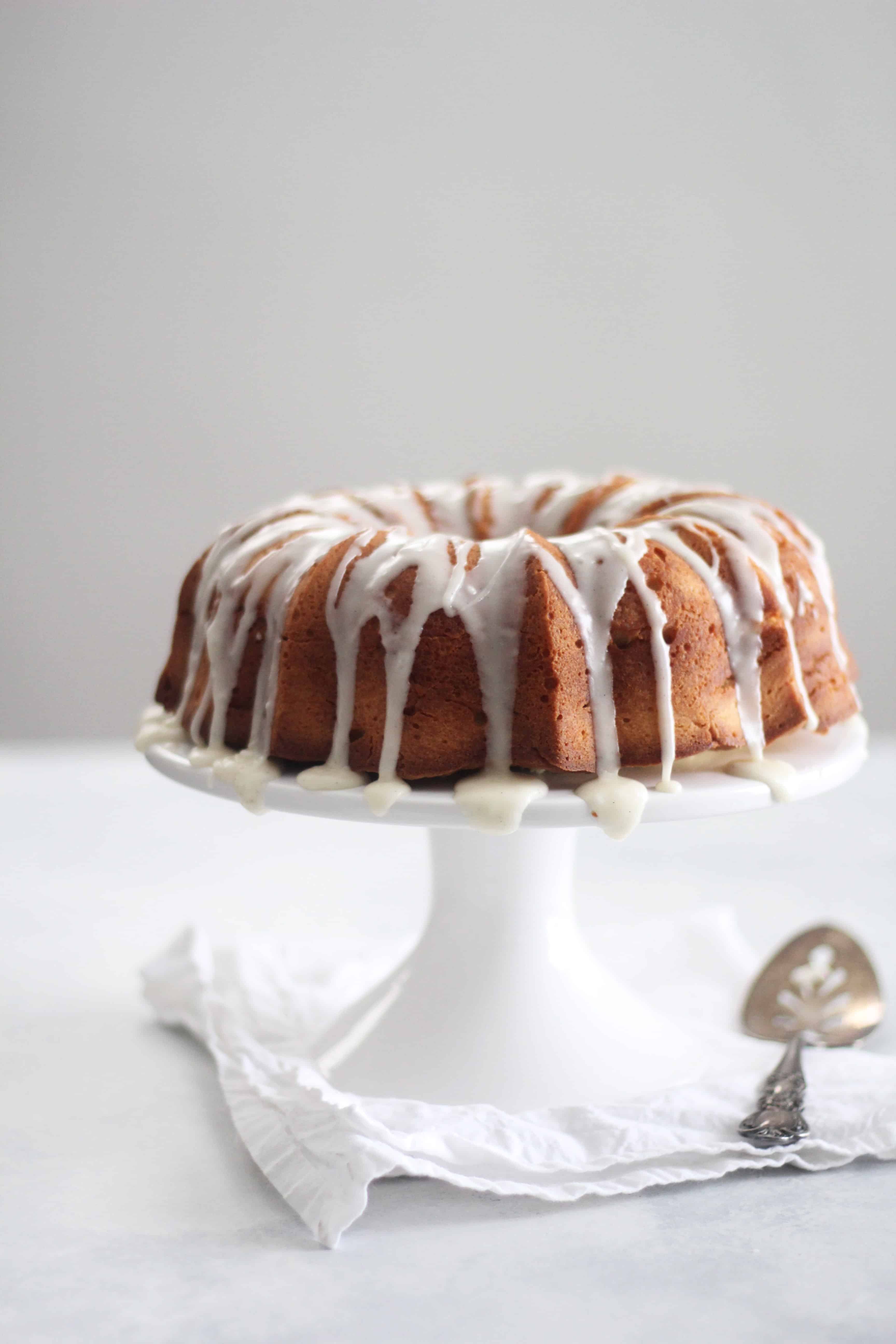 Easy Vanilla Bundt Cake with Cream Cheese Frosting - My Baking