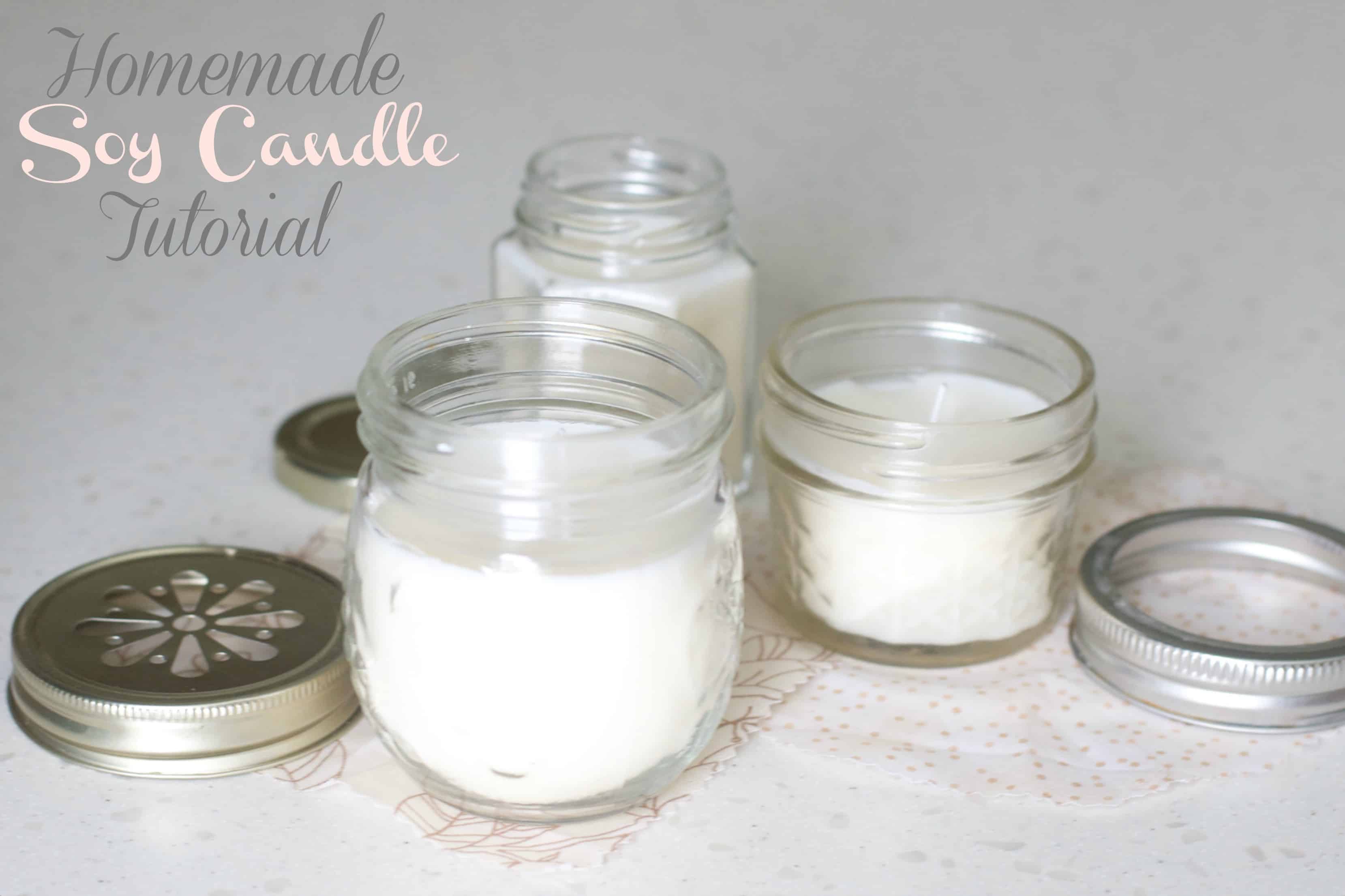 Homemade shop soy candles