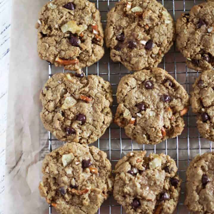 Sweet and Salty Monster Cookies - The Baker Chick