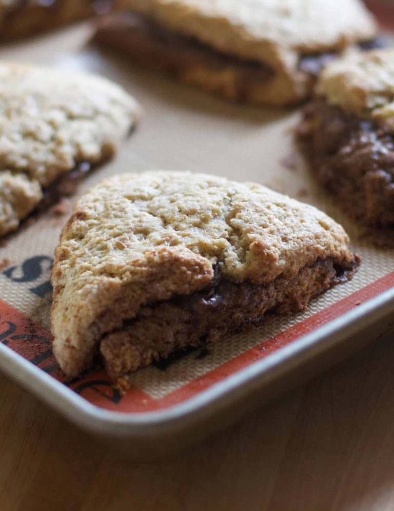 Cinnamon-filled Banana Bread Scones