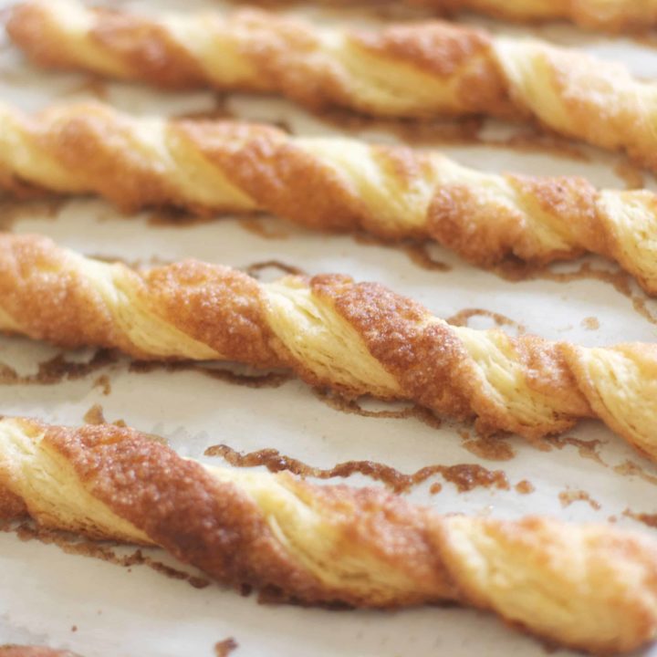 Cinnamon Twists (with Quick Puff Pastry)
