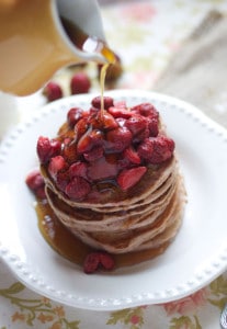 Roasted Strawberry Pancakes