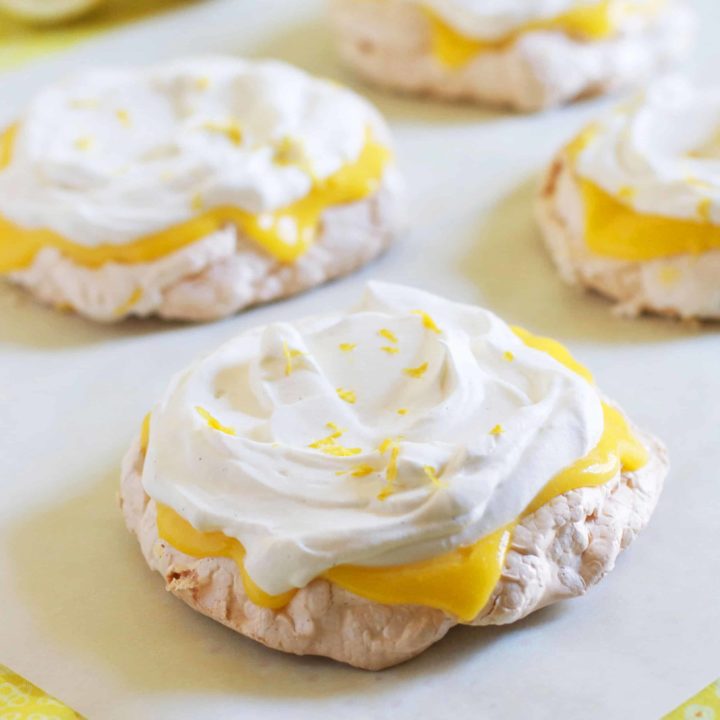 Lemon Cream Pavlovas