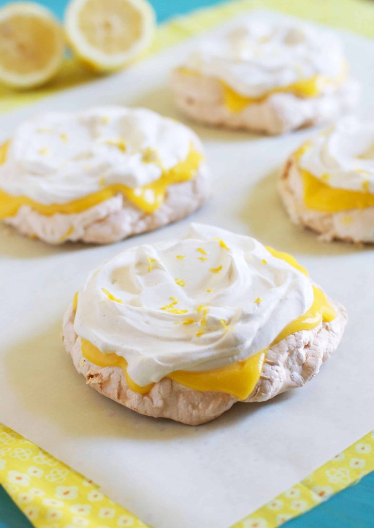 Lemon Cream Pavlovas