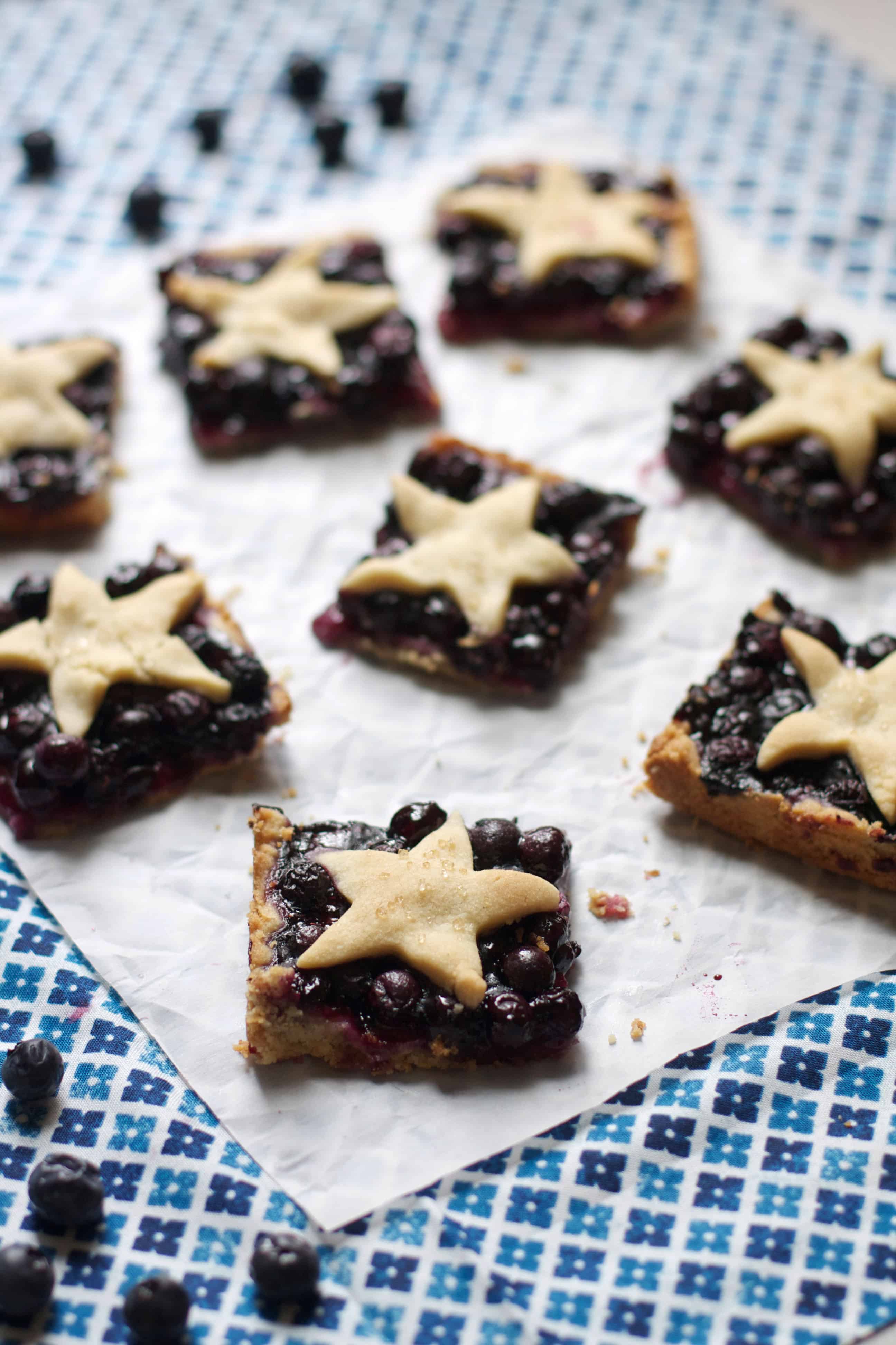 Star Spangled Blueberry Pie Bars