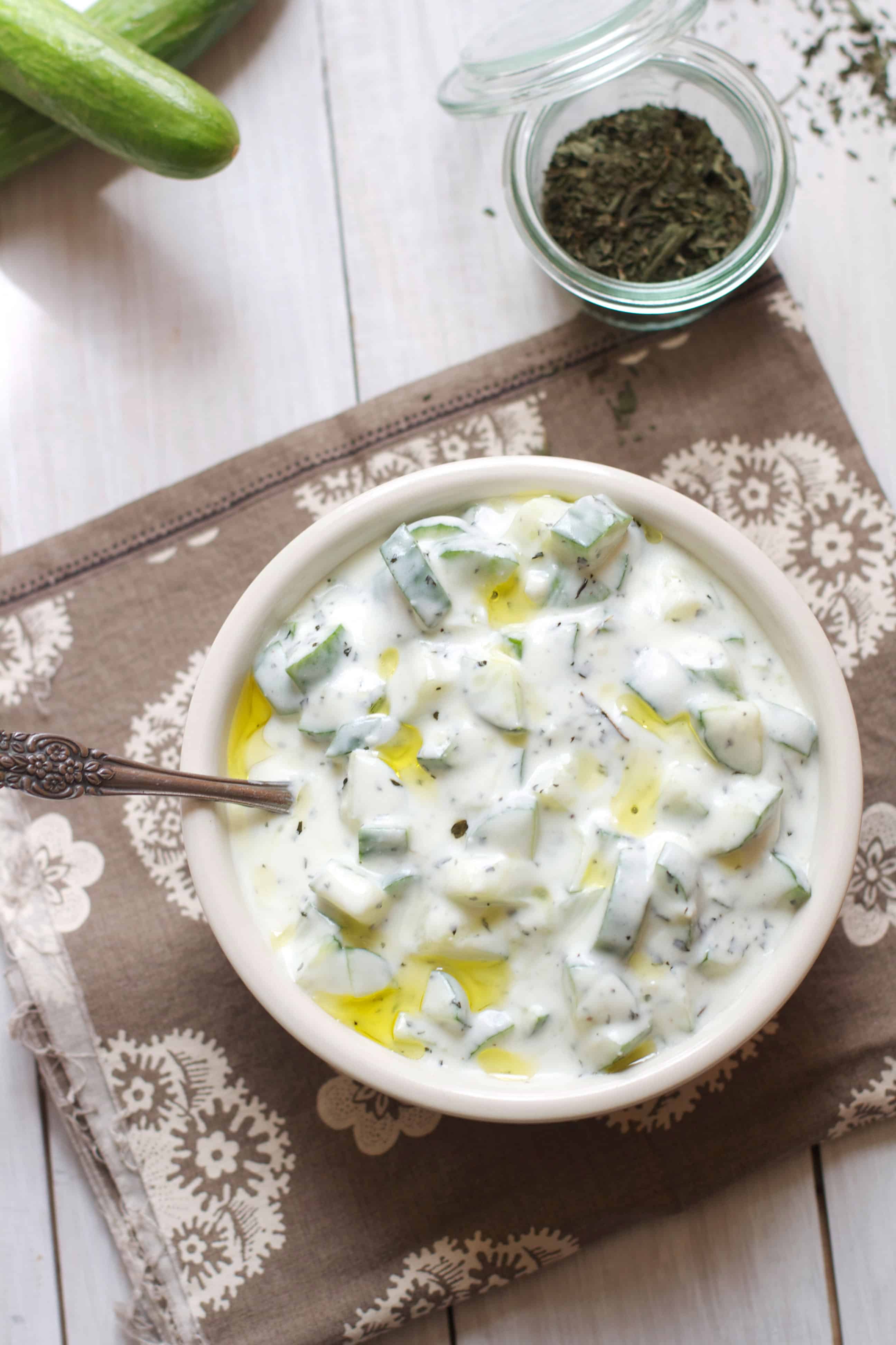 Cucumber Salad with Yogurt and Mint