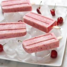 Sweet and Sour Cherry Yogurt Pops