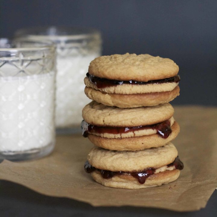 Peanut Butter and Jelly Sandwich Cookies