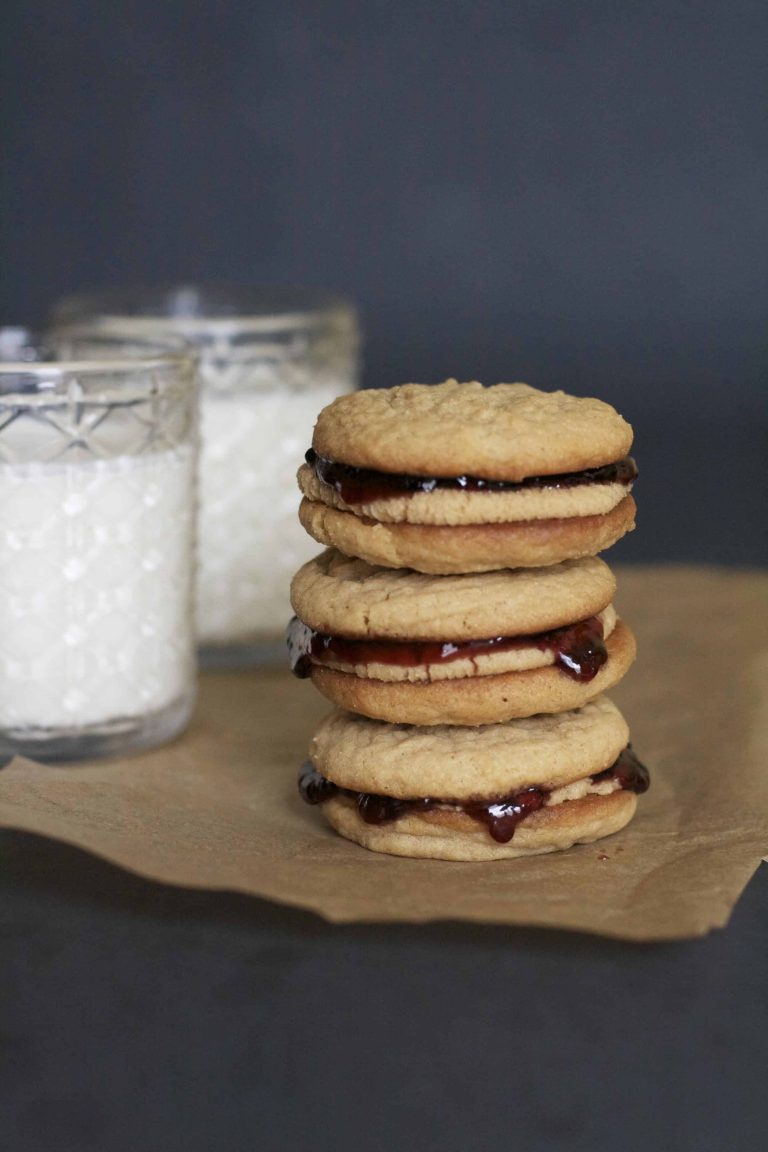 Peanut Butter and Jelly Sandwich Cookies