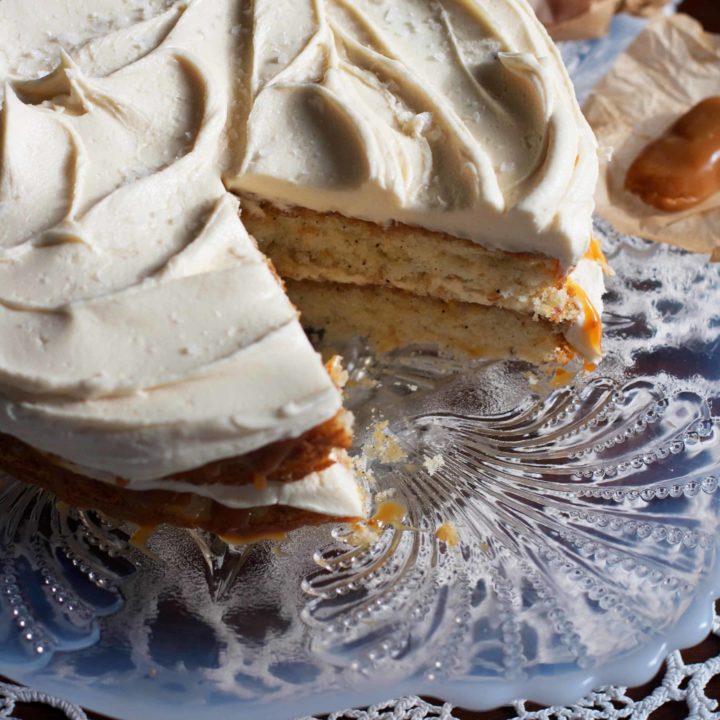 Salted Caramel Vanilla Bean Layer Cake