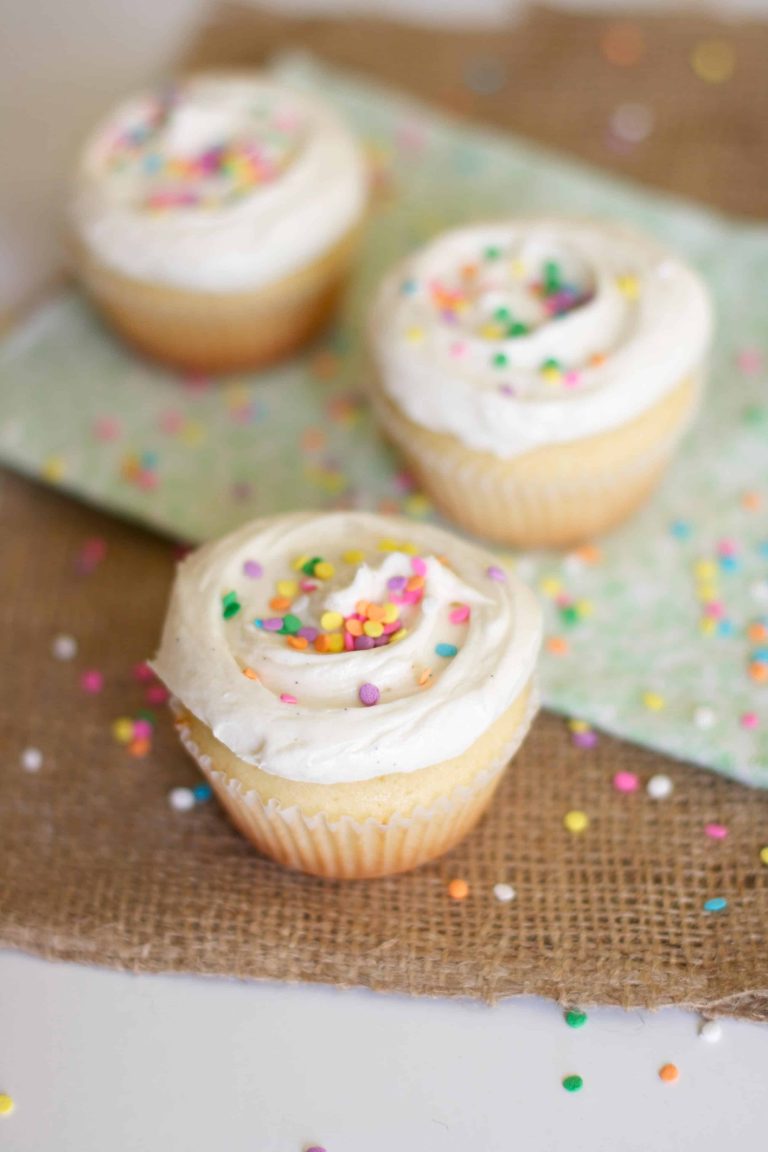 Classic Vanilla Cupcakes with a Little Announcement!