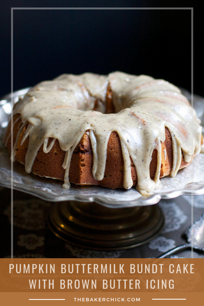 Pumpkin Buttermilk Bundt Cake with Brown Butter Icing