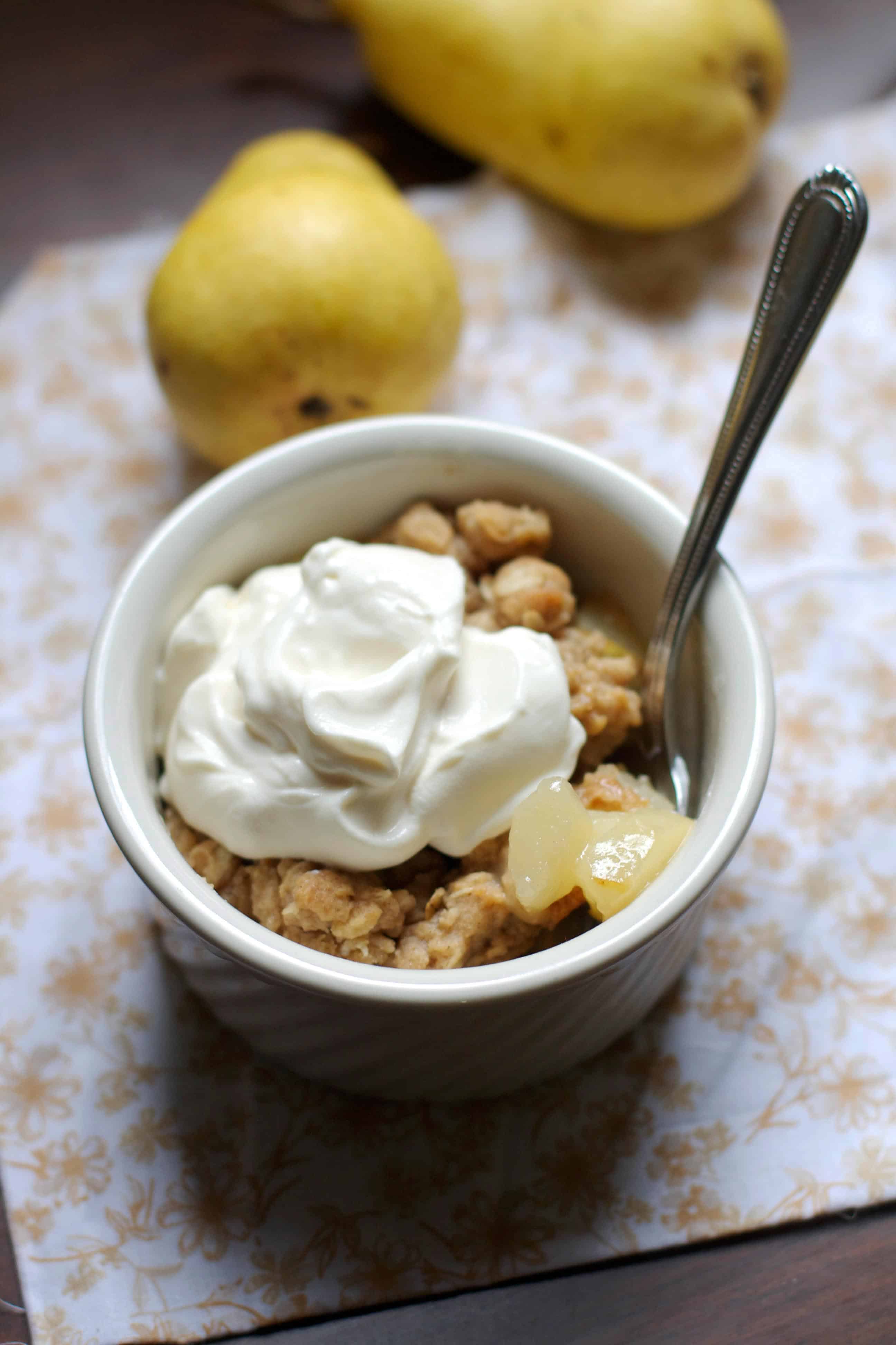 Cinnamon Pear Crumble