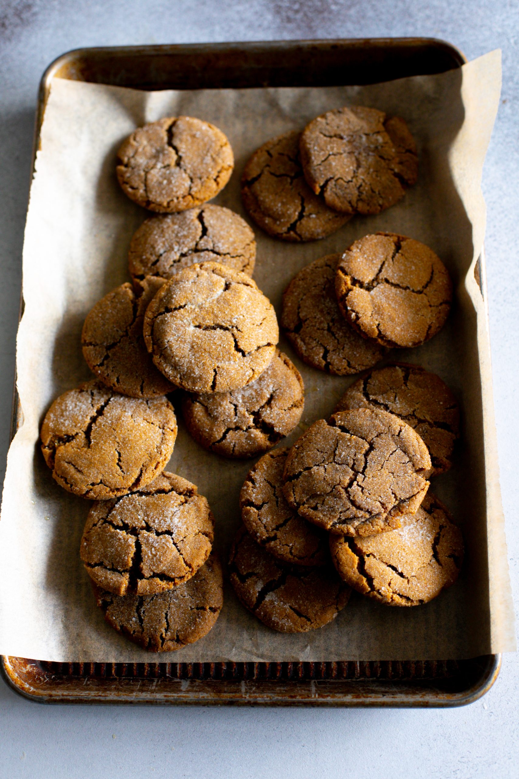 Chewy Olive Oil Crinkle Cookies