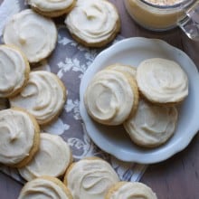 Soft Frosted Egg Nog Cookies