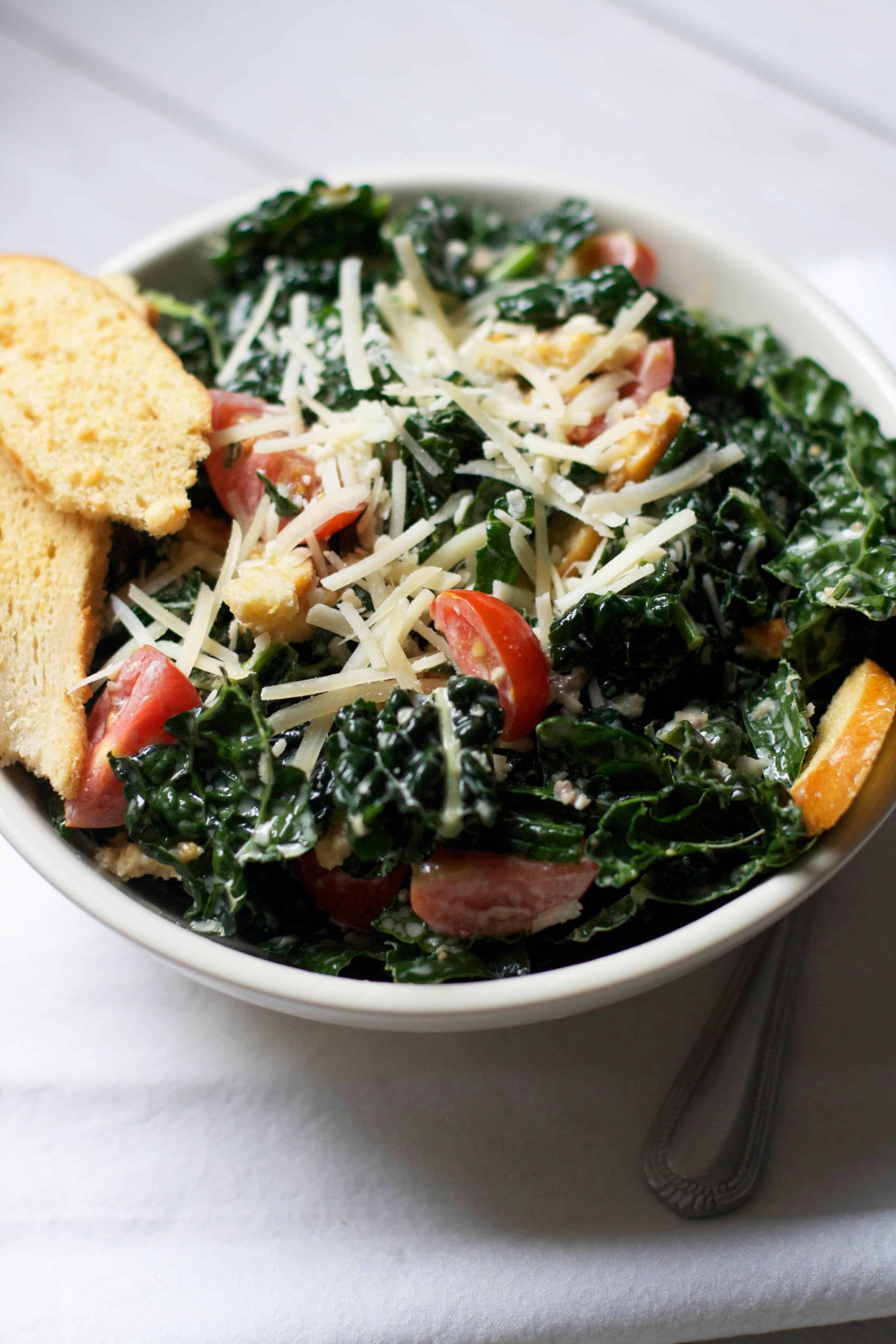 Massaged Kale Caesar Salad