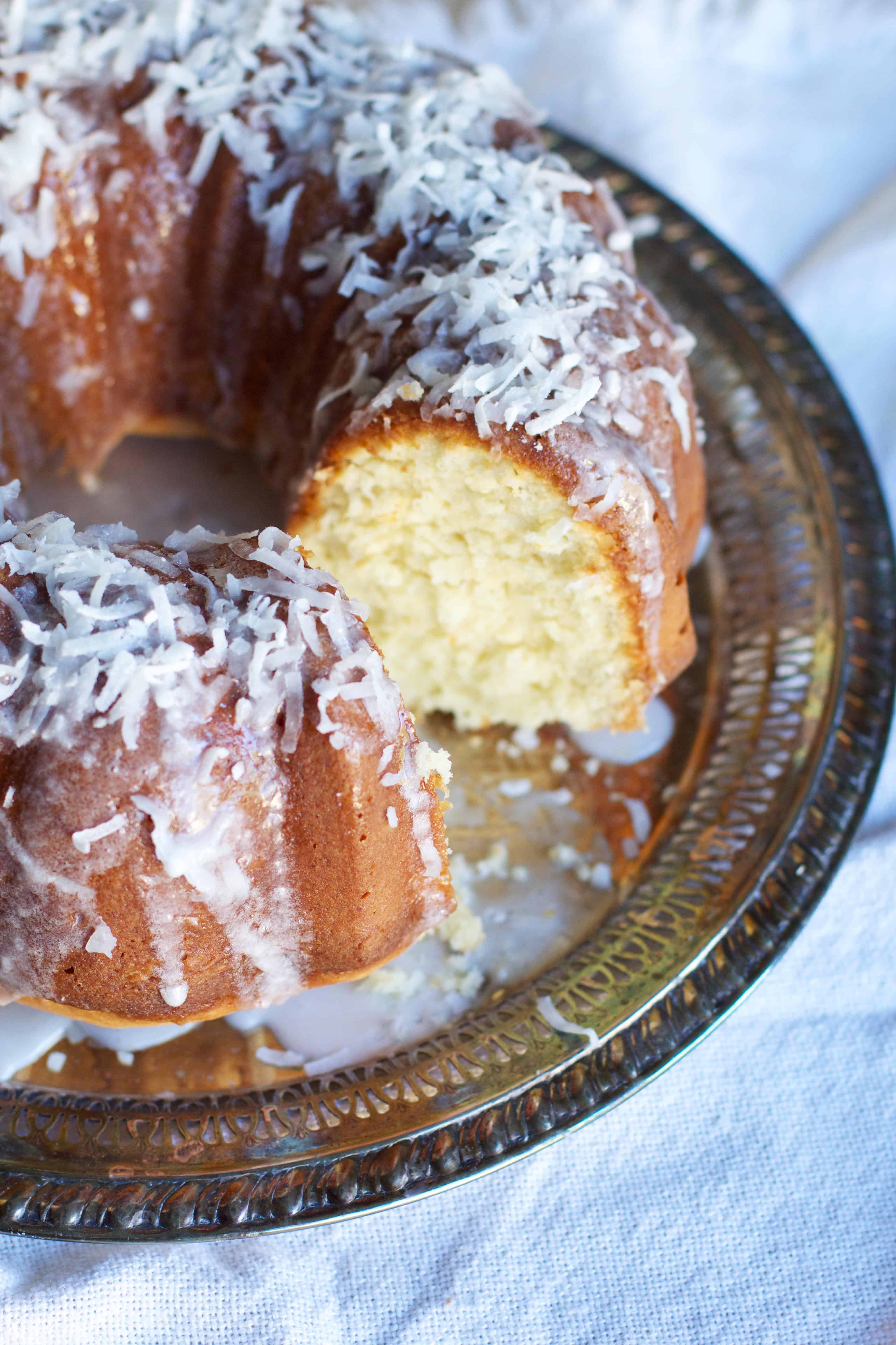 Coconut Cream Bundt Cake - The Baker Chick