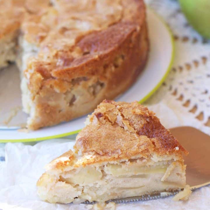 French Apple Custard Cake