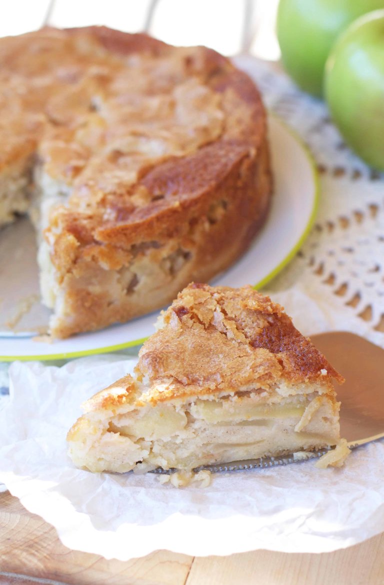 French Apple Custard Cake