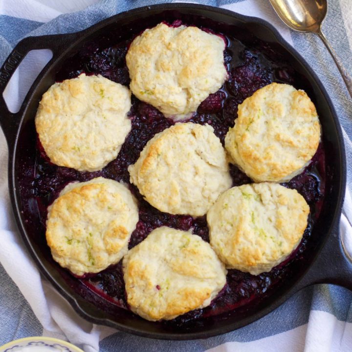 Blackberry Lime Cobbler